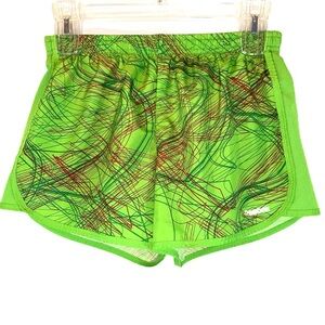Reebok Play Dry size XS lime green & pink elastic waist athletic running shorts